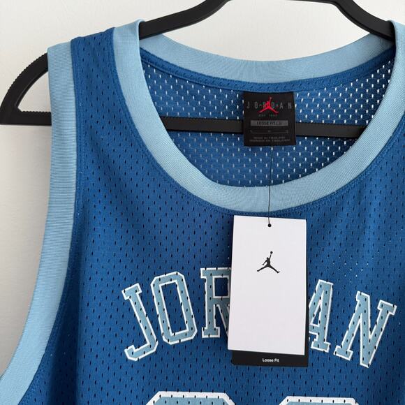 Nike Air Jordan Jersey Dress Blue Heritage Mesh 23 Basketball UNCD05029-407 - Picture 10 of 12